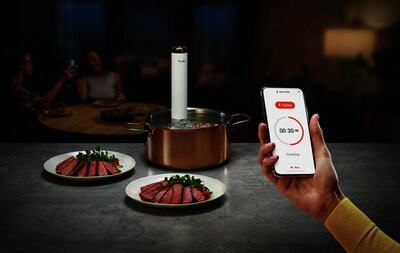 JouleTM Turbo technology allows the the JouleTM Turbo Sous Vide immersion circulator to get perfectly done foods in half the time of traditional sous vide cooking.
