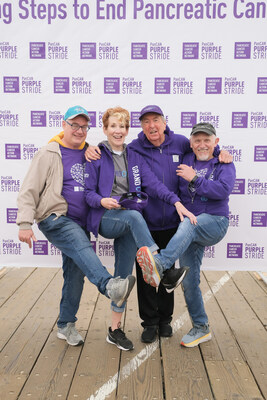 Actor and comedian Eric Idle poses with "Star Trek" actors John Billingsley, Kitty Swink and Armin Shimerman at PanCAN PurpleStride Los Angeles.