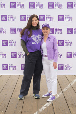 Jean Trebek, wife of the late Alex Trebek with PanCAN president and CEO Julie Fleshman at PanCAN PurpleStride Los Angeles.