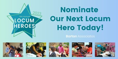 Nominations for Barton Associates' 5th Annual Locum Heroes Contest Are Now Open!