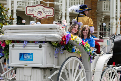 Mikayla and her family were surprised with being Grand Marshals during the Festival of Fantasy Parade at Magic Kingdom Park, where they helped reveal Disney’s newly redesigned specialty Florida license plate benefitting Make-A-Wish children and families throughout the state. (Disney)