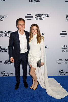 The honorary presidents of the event, Julien Dirand and Sophie Laframboise - Photo : Bertrand Exertier (CNW Group/Muse d'art contemporain de Montral)