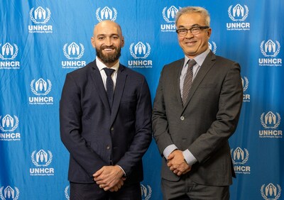 Jack Kelly (Head of Sales Australia, Vantage) met Nai Jit Lam, Deputy Representative for UNHCR Australia at UNHCR’s Canberra office. (PRNewsfoto/Vantage)