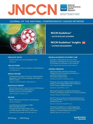 May 2023 issue of JNCCN--Journal of the National Comprehensive Cancer Network now available at JNCCN.org.