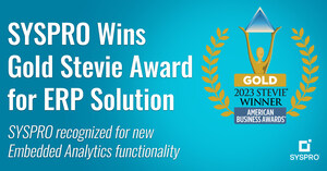 SYSPRO Honored as Gold Stevie® Award Winner for its ERP Solution In 2023 American Business Awards®