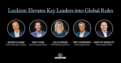 Byron Clymer, Troy Cook, Julie Gibson, Trey Humphrey e Martyn Worsley elevados a novas funções globais