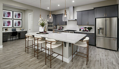The Decker is one of three Richmond American floor plans available at Parkside  in Brentwood, California.