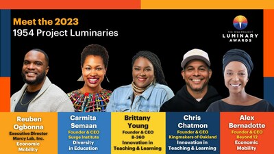 This year, the 1954 Project received over 400 applications from prospective Luminaries across the country. Watch on May 17th to learn more about these Black leaders in Diversity in Education, Economic Mobility, and Innovation in Teaching and Learning.