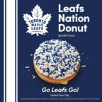 Tim Hortons restaurants in and around Toronto are cheering on the Maple Leafs in the second round with a limited-time Leafs Nation Donut!