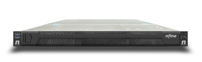 Nfina's 5304R, 1U rack-mount server, supports two 3rd Generation Intel Xeon Scalable processors, four hot-swap SSD and NVMe drives, two internal M.2 NVMe drives, 32 memory slots, and redundant power supplies, making it an ideal all-flash array solution.