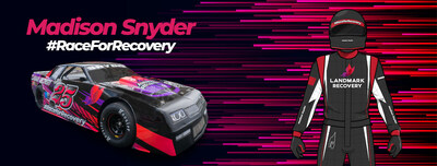 Madison Snyder's Landmark Recovery sponsored race car.