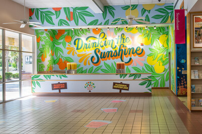 Florida Department of Citrus reveals new mural at The Official Florida Welcome Center.