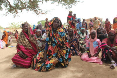 As conflict escalates in Sudan, refugees arrive in the Chadian village of Koufroun. (CNW Group/UNICEF Canada)