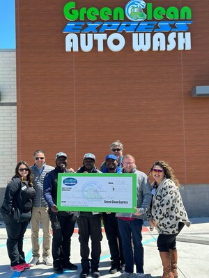 Green Clean Express Auto Wash presented a check for over $3,100 to Mercy Drops Dream Center on Thursday, May 4, 2023.