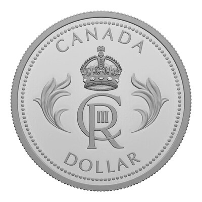 Le Dollar preuve numismatique en argent de la collection du couronnement de Sa Majest le roi Charles III, produit par la Monnaie royale canadienne (Groupe CNW/Monnaie royale canadienne)