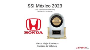 Honda recibe reconocimiento en el Estudio de Satisfacción en Ventas de J.D. Power México
