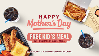 Zaxby’s treats Moms with free in-app kid’s meal for Mother’s Day. Offer is valid Friday, May 12 through Sunday, May 14 via Zax Rewardz.