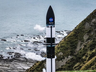 A wet dress rehearsal underway for Rocket Lab’s Electron rocket at Launch Complex 1 in Mahia, New Zealand on April 28, 2023. Credits: NASA