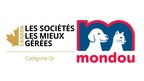 Mondou, membre du Groupe Legault, obtient la reconnaissance Or du palmarès des Sociétés les mieux gérées au Canada