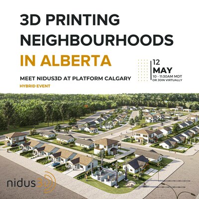 nidus3D Bringing 3D-Printed Neighbourhoods to Alberta (CNW Group/Nidus3D)