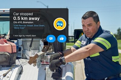 CAA South Central Ontario is excited to announce a partnership with HAAS Alert. The new partnership will send CAA-specific warnings to popular traffic and navigation apps. (CNW Group/CAA South Central Ontario)