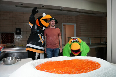 PHOTO CREDIT: Josh Veon, Orchard Eight Media
Peters called in for some help from the Pittsburgh Penguins' and Pittsburgh Pirates' mascots.