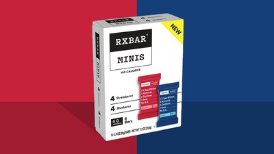 RXBAR® reveals new 8 count Minis variety pack: Strawberry and Blueberry (Photo Credit: Kellogg Company)