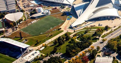 Le nouveau secteur événementiel en développement, aux abords de la Tour de Montréal (Groupe CNW/Parc olympique)