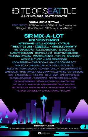 The Bite of Seattle Announces Festival Headliners Sir Mix-A-Lot, Polyrhythmics &amp; Nite Wave