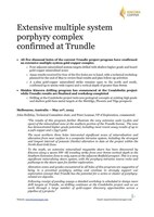 Extensive multiple system porphyry complex confirmed at Trundle