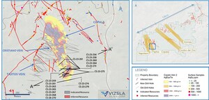 VIZSLA SILVER EXPANDS COPALA 150 METRES TO THE SOUTH, INTERCEPTING 1,591 G/T AGEQ OVER 5.89 METRES