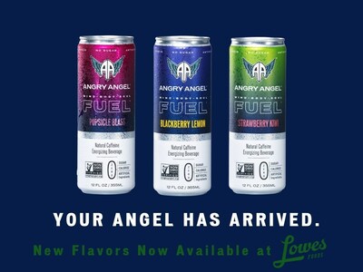 Popsicle Blast, Blackberry Lemon, and Strawberry Kiwi Angry Angel flavors now available in Lowes Foods.