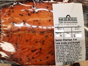 Absence d'informations nécessaires à la consommation sécuritaire de saumon fumé à l'érable préparé et vendu par le magasin Co-op de St-Fabien (Marché Richelieu)