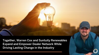 Suntuity Renewables, a leading provider of renewable energy solutions, is proud to announce Warren Cox has joined the company as its Director of Channel Sales. After more than a decade in the solar industry, Warren has accumulated a wealth of knowledge and expertise that he now brings to Suntuity Renewables.