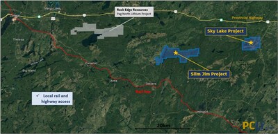 Figure 5 - Slim Jim and Sky Lake Project Map (CNW Group/Targa Exploration Corp.)