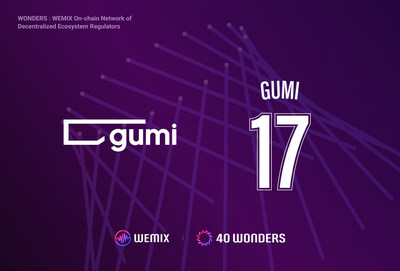 WEMIX3.0歡迎日本遊戲公司gumi成為NCP的17號WONDER
