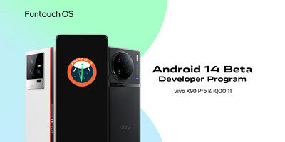 vivo Releases Android 14 Beta Program for Developers on vivo X90 Pro and iQOO 11 (PRNewsfoto/vivo)