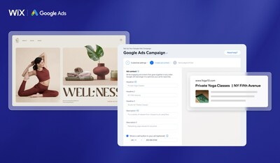 Wix users can create and customize Google Ads directly from the Wix platform.