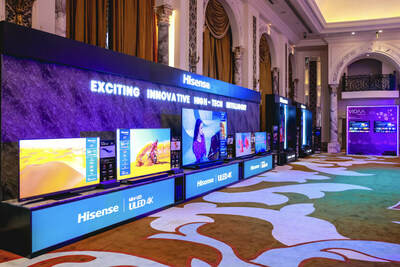 Hisense shows its latest display products to the consumers