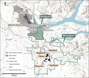 VIZSLA COPPER ENTERS INTO AGREEMENT TO ACQUIRE RG COPPER CORP: ADDS STRATEGIC LAND POSITION BETWEEN WOODJAM AND MOUNT POLLEY