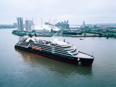 On 12th May 2023 Seabourn Venture arrived in London for the first time. The ultra-luxury purpose-built expedition ship departs for a 12-day voyage to the British Isles and Ireland, followed by a second season in the Arctic. (Photo credit: Edges Creative) (PRNewsfoto/Seabourn)