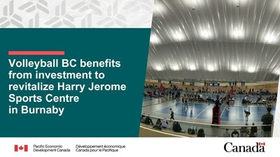 Volleyball BC benefits from investment to revitalize Harry Jerome Sports Centre in Burnaby (CNW Group/Pacific Economic Development Canada)