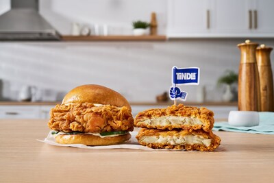 TiNDLE TrueCut™ technology featured in a juicy, golden fried chicken sandwich