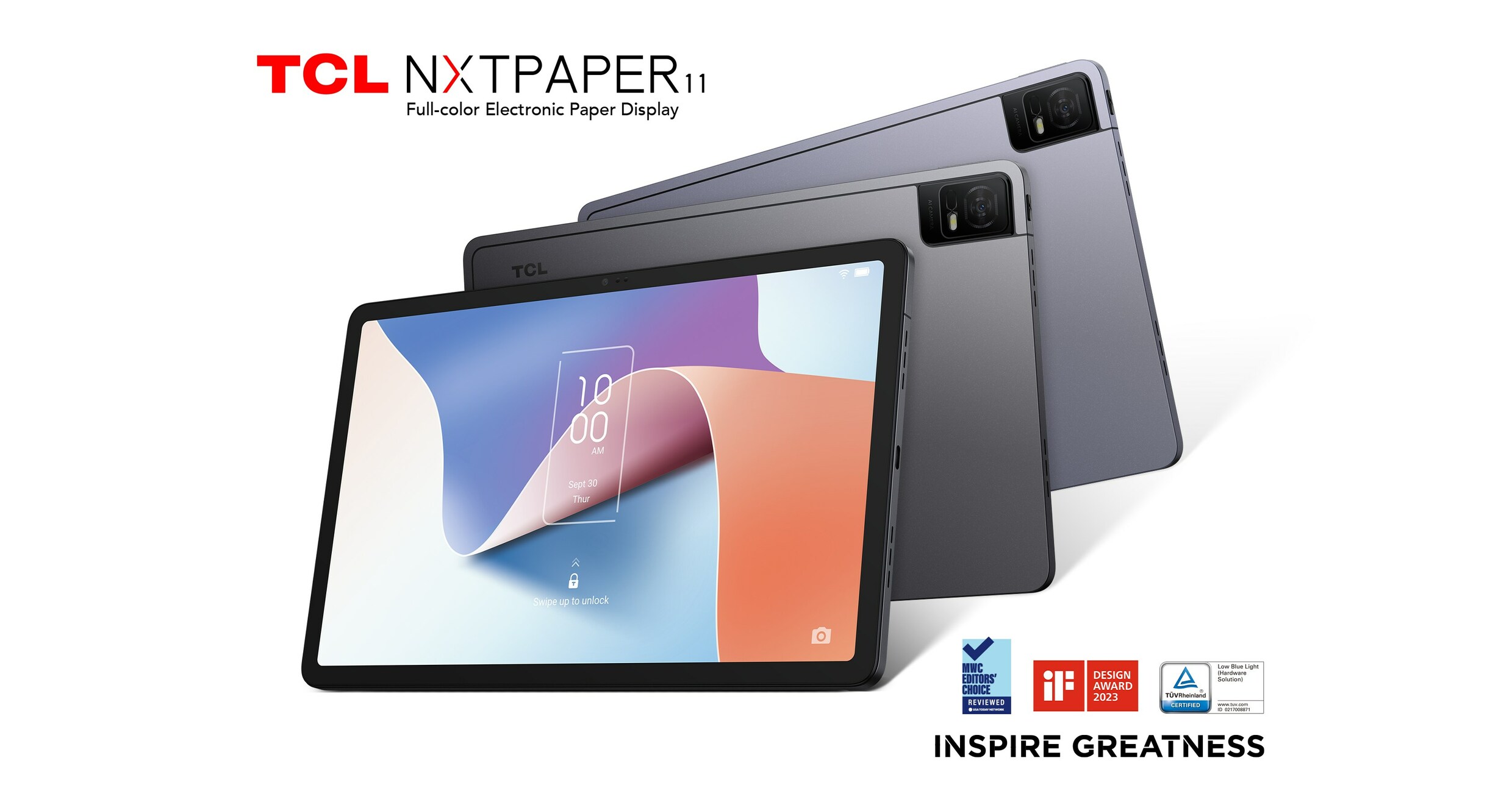 TCL NXTPAPER 11's Innovative Paper-like Display Earns Global