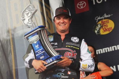 Will Davis Jr. of Sylacauga, Ala., has won the Whataburger Bassmaster Elite at Lay Lake with a four-day total of 62 pounds, 12 ounces.