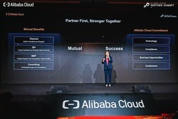 Selina Yuan, President of International Business, Alibaba Cloud Intelligence delivered a keynote speech at Alibaba Cloud Partner Summit 2023