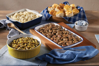Take care anywhere this summer with Cracker Barrel catering. The new Sirloin Steak Stips catering bundle offers a complete meal for 10, served with choice of two or three catering sides, plus biscuits or corn muffins.