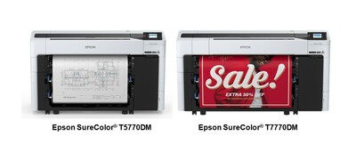 Leveraging an innovative, compact design, the 36-inch Epson SureColor T5770DM and 44-inch Epson SureColor T7770DM multifunction printers feature an integrated 36-inch wide dual-light scanner that enables both high-speed scanning and copying for wide-format documents.
