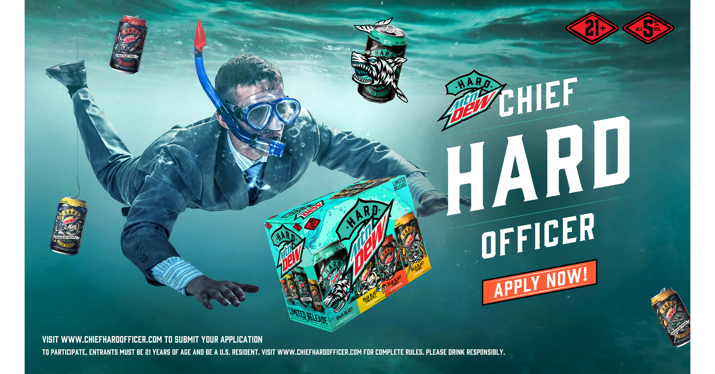 Hard Mountain Dew Baja Blast Variety