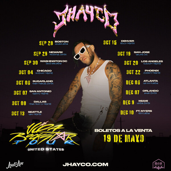 JHAYCO ANNOUNCES U.S. DATES FOR HIS 2023 VIDA ROCKSTAR TOUR